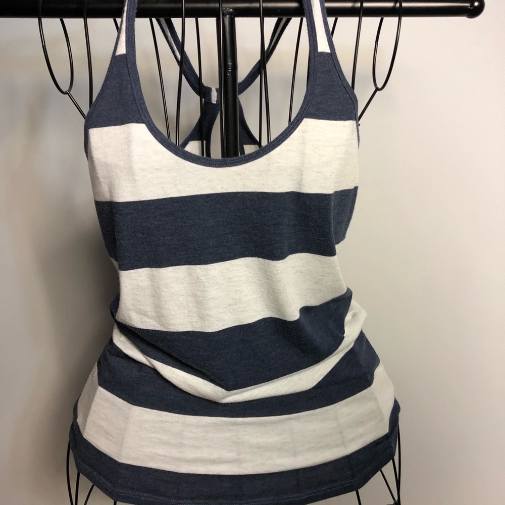 Hollister Blue and white striped Tank